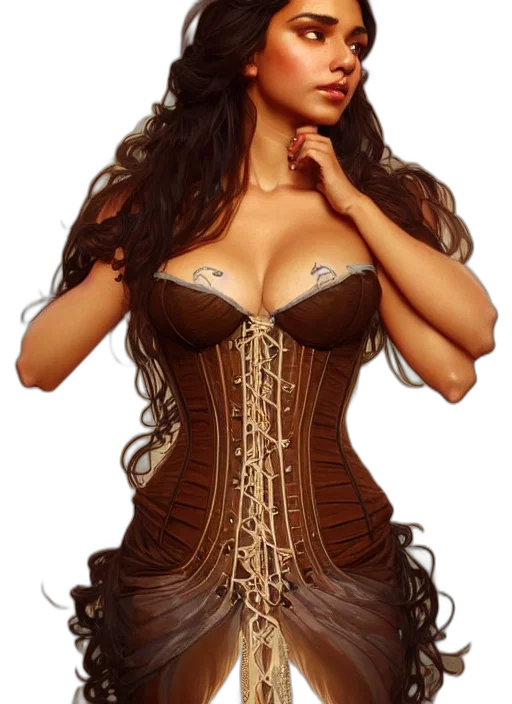 dress, crown, fantasy art, photorealistic, 3d render, concept art, cute, brown transparent PNG cut-out