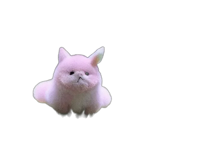 creature, animal, hair, dragon, 3d render, vaporwave, concept art, pixel art transparent PNG cut-out