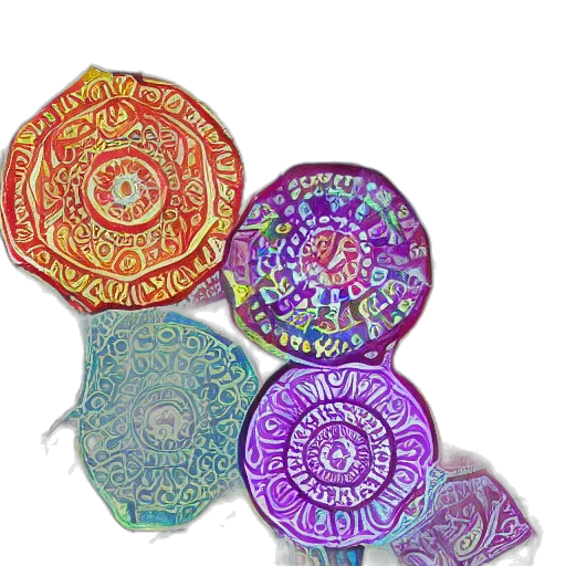 jewelry, colorful, vibrant, watercolor transparent PNG cut-out