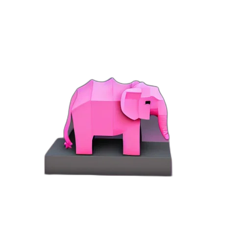 animal, 3d render, concept art, vaporwave transparent PNG cut-out