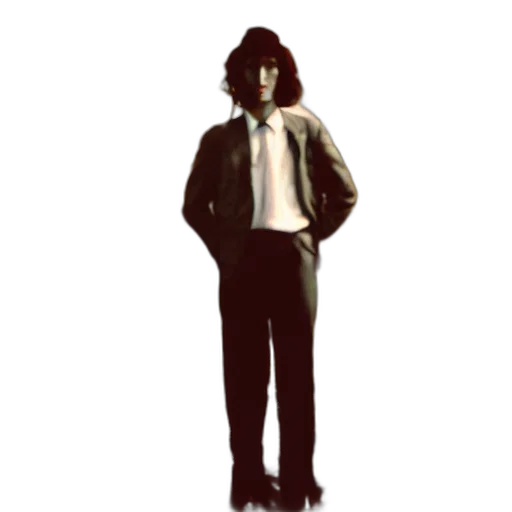 jacket, staff, robot, face transparent PNG cut-out