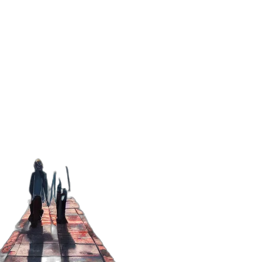 umbrella, dress, sword, jacket, concept art, 3d render, pixel art, anime transparent PNG cut-out