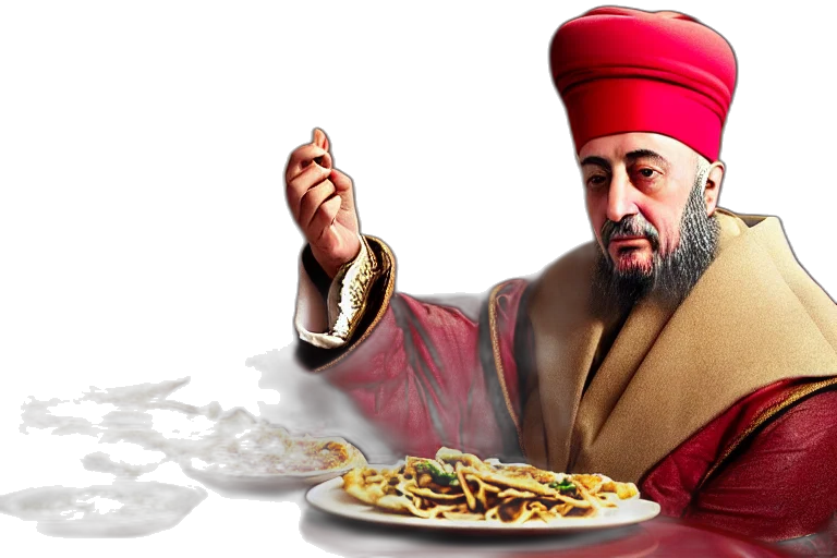 food, photorealistic, ottoman, sultan transparent PNG cut-out