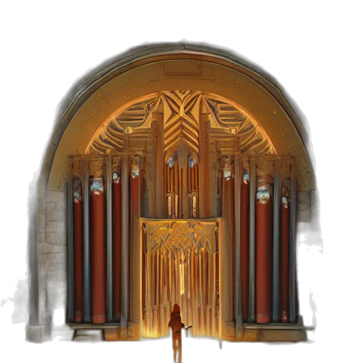 crown, staff, building, sword transparent PNG cut-out