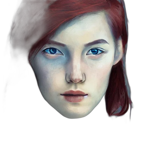 face, mask, crown, robot, photorealistic, fantasy art, concept art, watercolor transparent PNG cut-out