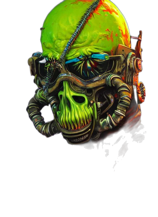 mask, face, creature, jacket transparent PNG cut-out