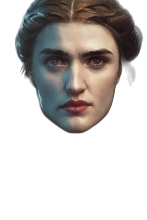 face, mask, crown, hair, photorealistic, concept art, pixel art, fantasy art transparent PNG cut-out