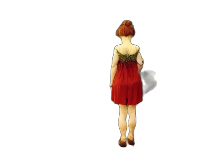 dress, staff, mask, creature transparent PNG cut-out
