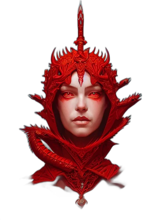 crown, mask, dragon, face, fantasy art, concept art, pixel art, photorealistic transparent PNG cut-out