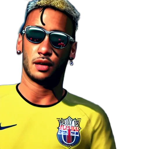 photorealistic, neymar, gta transparent PNG cut-out