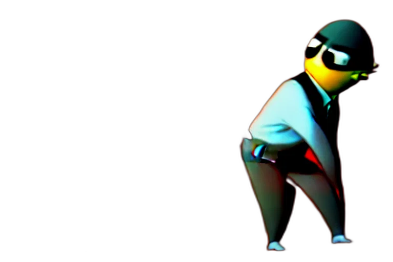 robot, jacket, mask, staff transparent PNG cut-out