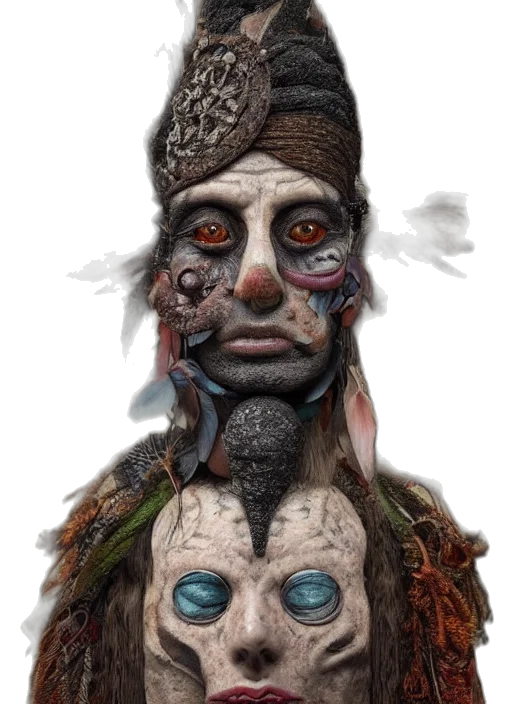 mask, face, creature, staff transparent PNG cut-out