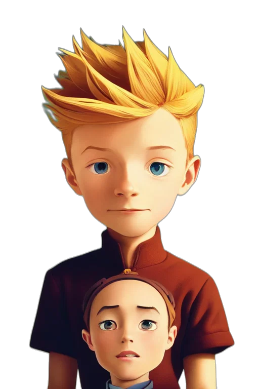 face, staff, cartoon, concept art, 3d render, comic book art, little, prince transparent PNG cut-out