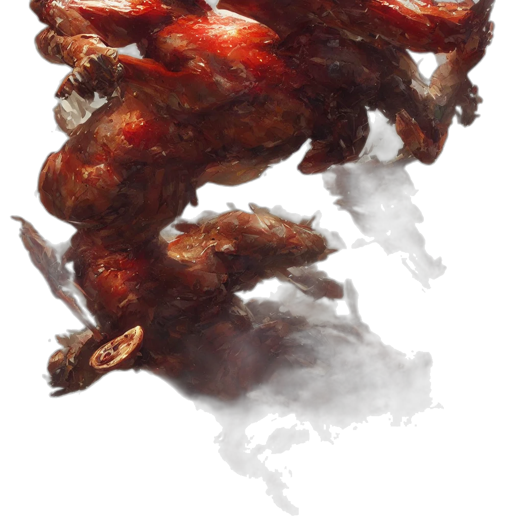 dragon, creature, food, weapon transparent PNG cut-out