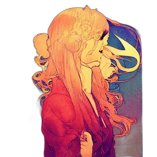face, mask, dress, hair transparent PNG cut-out