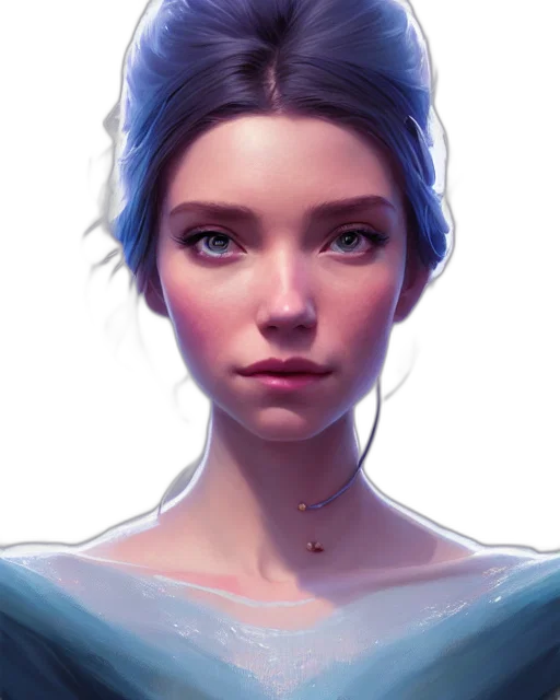 face, crown, dress, mask, fantasy art, concept art, photorealistic, comic book art transparent PNG cut-out