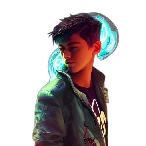 jacket, face, mask, creature transparent PNG cut-out