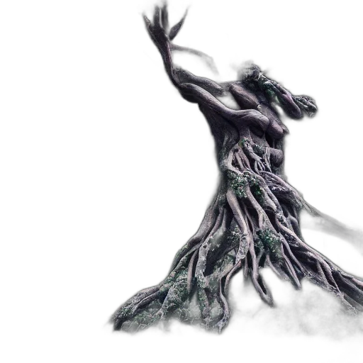 tree, creature, hair, dragon, concept art, fantasy art, watercolor, 3d render transparent PNG cut-out