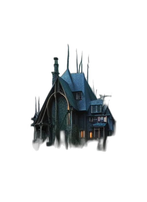 building, concept art, fantasy art, watercolor transparent PNG cut-out