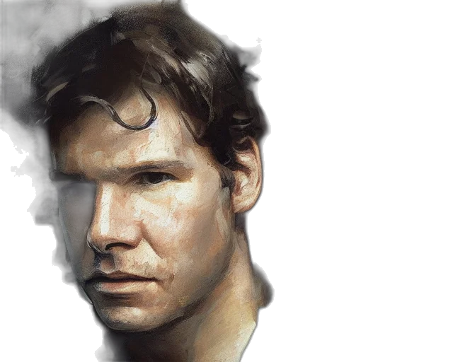 face, photorealistic, concept art, comic book art transparent PNG cut-out