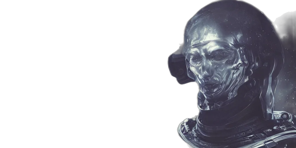 robot, mask, face, cyberpunk transparent PNG cut-out