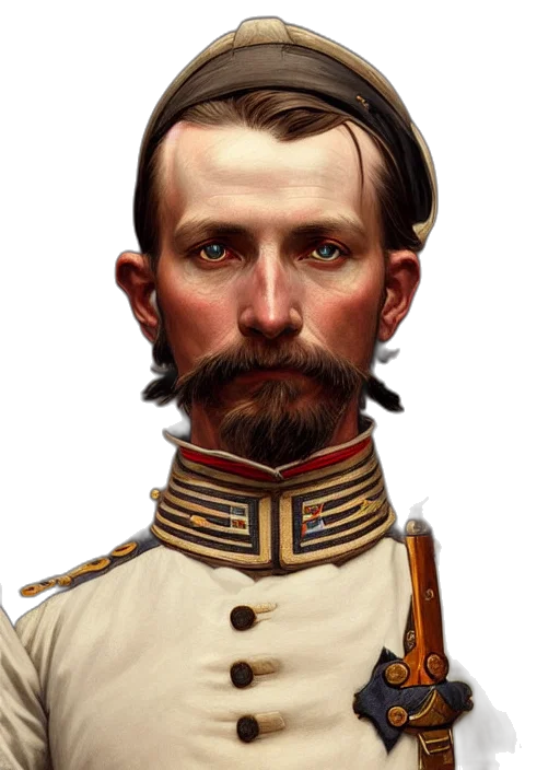staff, face, hat, crown, photorealistic, concept art, oil painting, 3d render transparent PNG cut-out