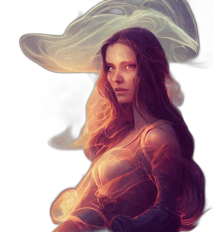 hair, dress, face, mask transparent PNG cut-out