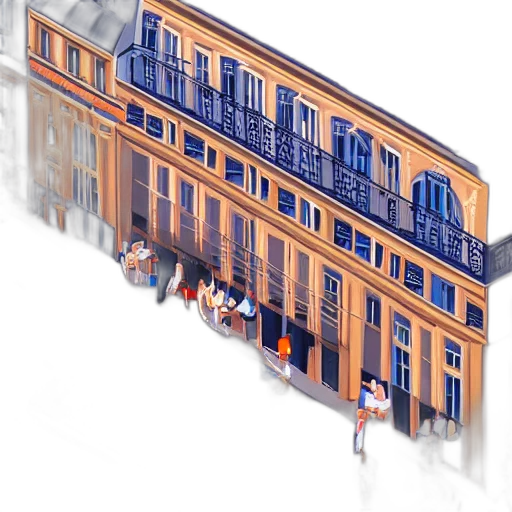 building, 3d render, concept art, photorealistic transparent PNG cut-out