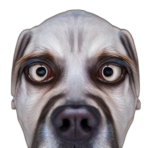 face, animal, mask, creature, photorealistic, 3d render, concept art, cartoon transparent PNG cut-out