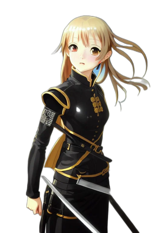 staff, jacket, dress, sword transparent PNG cut-out