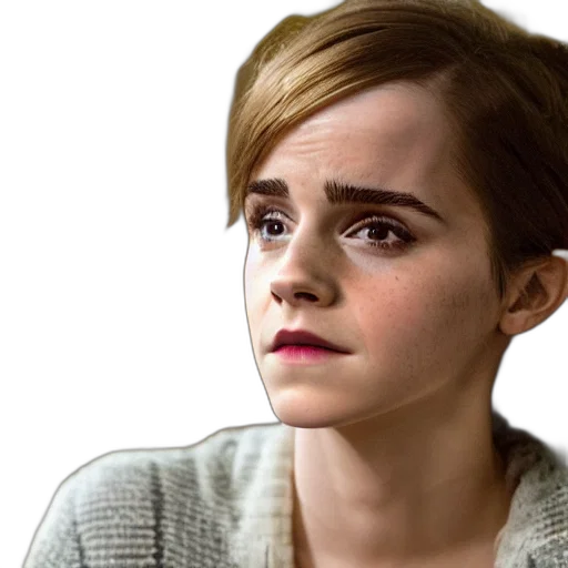 face, hair, robot, photorealistic transparent PNG cut-out