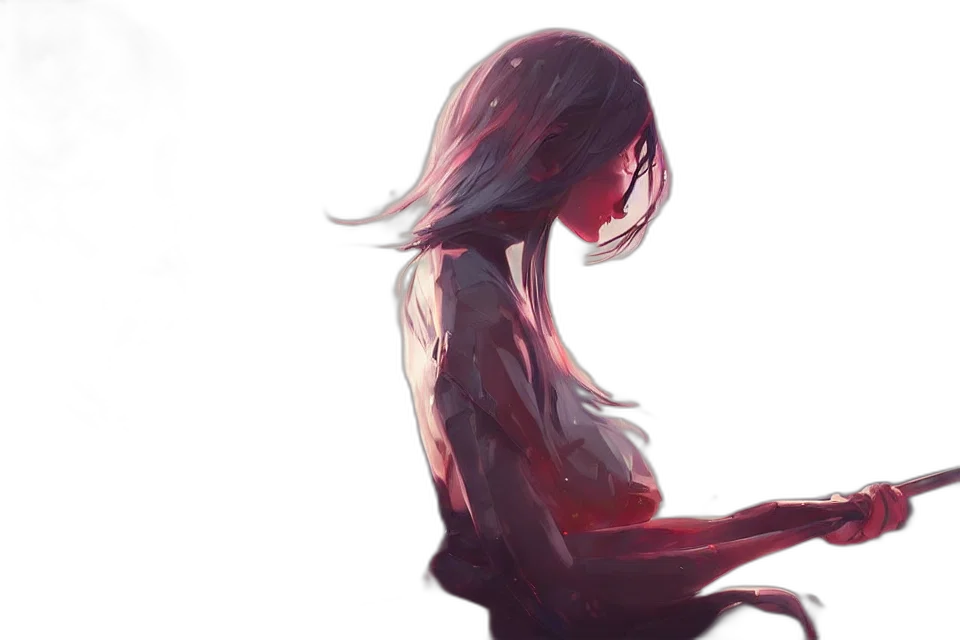 dress, creature, hair, face transparent PNG cut-out