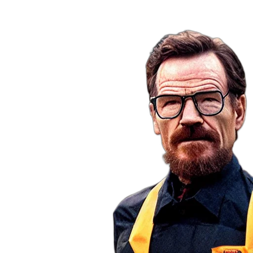 jacket, staff, face, robot, photorealistic, bryan, cranston, gordon transparent PNG cut-out