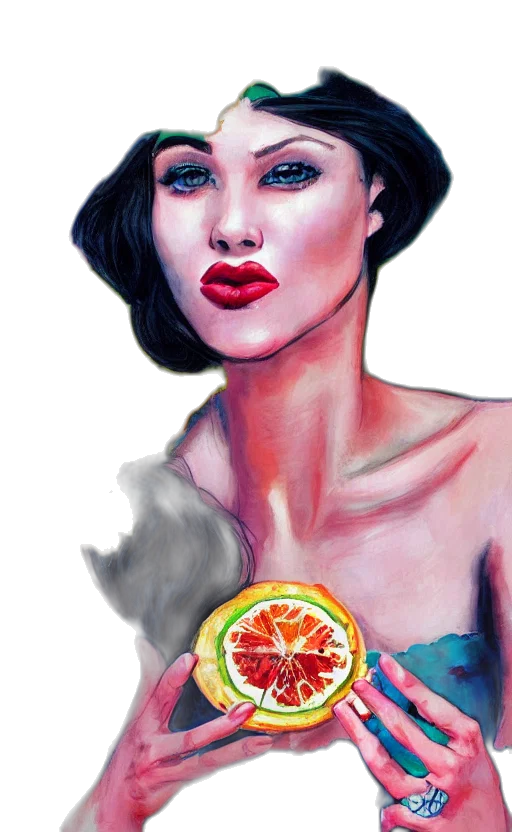 face, food, jewelry, photorealistic transparent PNG cut-out