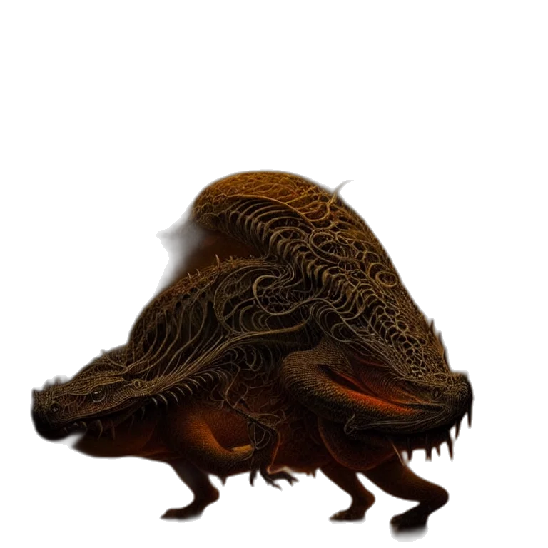 creature, hair, dragon, animal transparent PNG cut-out