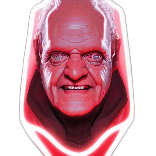 mask, face, bottle, creature, concept art, 3d render, red, sheev transparent PNG cut-out