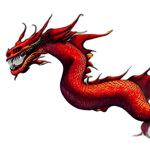 dragon, staff, animal, creature, concept art, fantasy art, 3d render, photorealistic transparent PNG cut-out