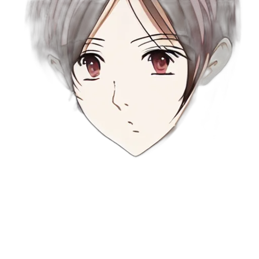 face, mask, hair, crown, anime, cartoon, photorealistic, watercolor transparent PNG cut-out