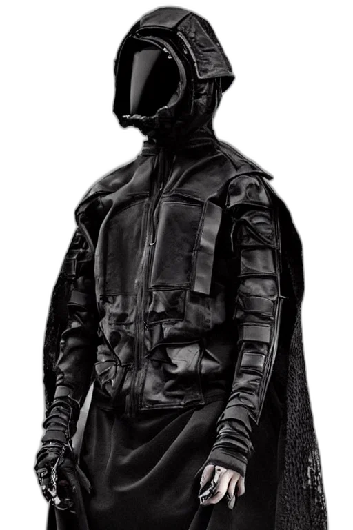 jacket, mask, face, concept art transparent PNG cut-out