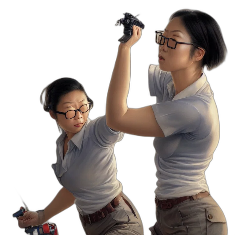 staff, weapon, hair, concept art transparent PNG cut-out