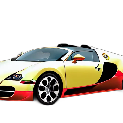 car, weapon, 3d render, photorealistic transparent PNG cut-out