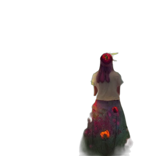 dress, staff, crown, flower transparent PNG cut-out