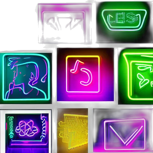 jewelry, concept art, 3d render, vaporwave transparent PNG cut-out