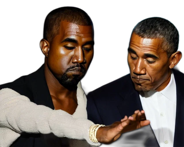 kanye, obama, pondering, orb transparent PNG cut-out
