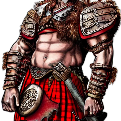 sword, fantasy art, concept art, comic book art, photorealistic, red, bulky, muscular transparent PNG cut-out
