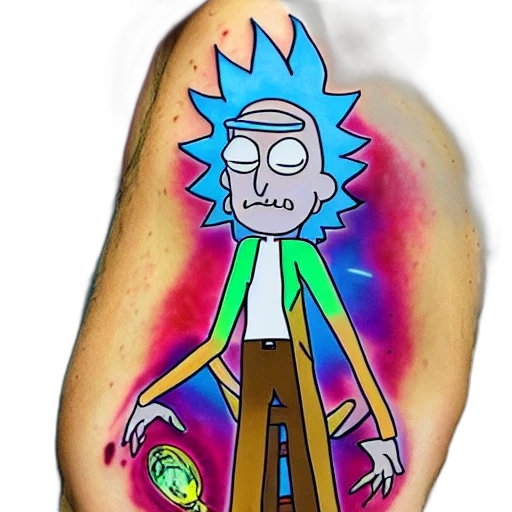 jacket, cartoon, concept art, fantasy art, photorealistic, outer space, rick, morty transparent PNG cut-out