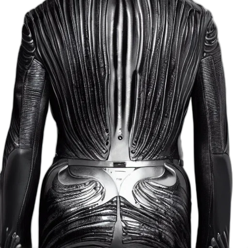 jacket, dress, cyberpunk, giger transparent PNG cut-out
