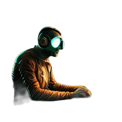 mask, robot, jacket, staff transparent PNG cut-out