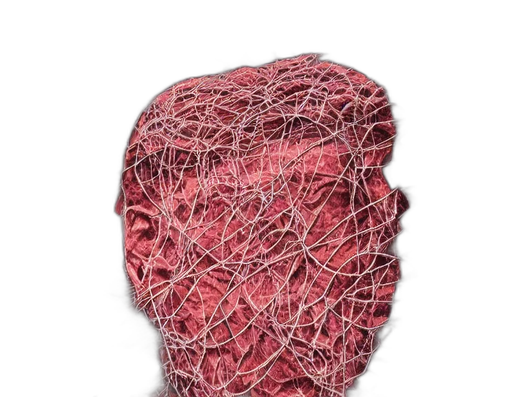 mask, hair, face, hat, 3d render, photorealistic, concept art, cyberpunk transparent PNG cut-out