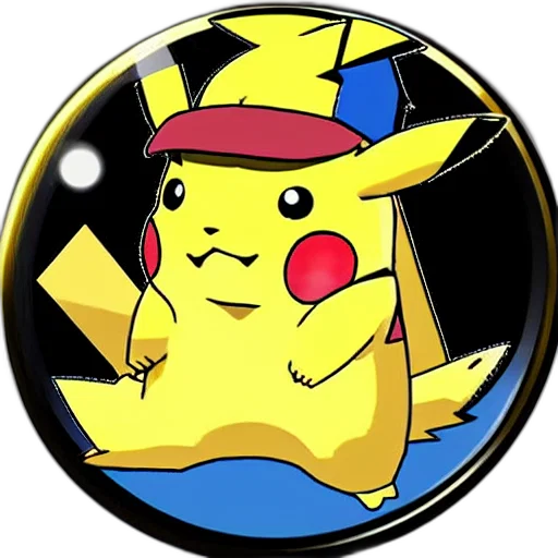 hat, staff, animal, pixel art, comic book art, concept art, cartoon, pikachu transparent PNG cut-out